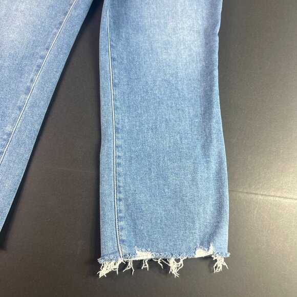 Paige Jeans Womens 34x25* Cindy Cropped Straight Blue Faded Raw Hem Denim Tag 33 - Picture 5 of 16